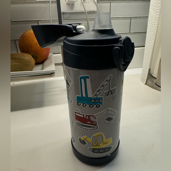 Pottery Barn Kids Busy Trucks water bottle. Excellent condition! - Picture 2 of 3
